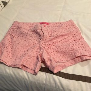 Lilly Pulitzer pink eyelet shorts,